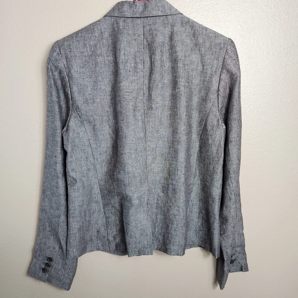 Banana Republic Womens 100% Linen Short 2 Button Collar Blazer-Size 10 - Picture 4 of 8